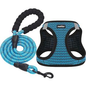 Dog Harness Step-in Breathable Puppy Cat Dog Vest Harnesses for Small Medium Dogs (Medium (Chest 13.5''-16.5'', Weight 10-15 lb), Blue)