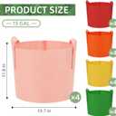 20 Pack 15 Gallon Grow Bags, Colorful Potato Plant Grow Bags with Handles, Nonwoven Garden Fabric Pots for Vegetable Fruit Flowers Herbs Tomato Potato Growing (15 Gal)