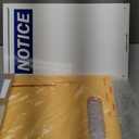 SmartSign 25 x 12 inch Notice Write-On Two-Sided Folding Floor Sign, Dry Erase, Digitally Printed Polypropylene Plastic, Multicolor, Made in USA