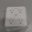 Multi Plug Outlet - Addtam Surge Protector Wall Mount with Outlet Extender, Outlet Splitter Power Strip for Home, Office, Hotel, White  