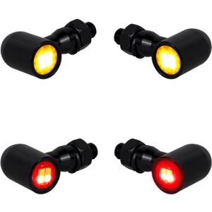 NTHREEAUTO Motorcycle Turn Signals, Universal Front Rear LED Turn Signal Light Mini Blinkers Brake Tail Lights Compatible with Harley Honda Suzuki Triumph Yamaha - 4 PCS