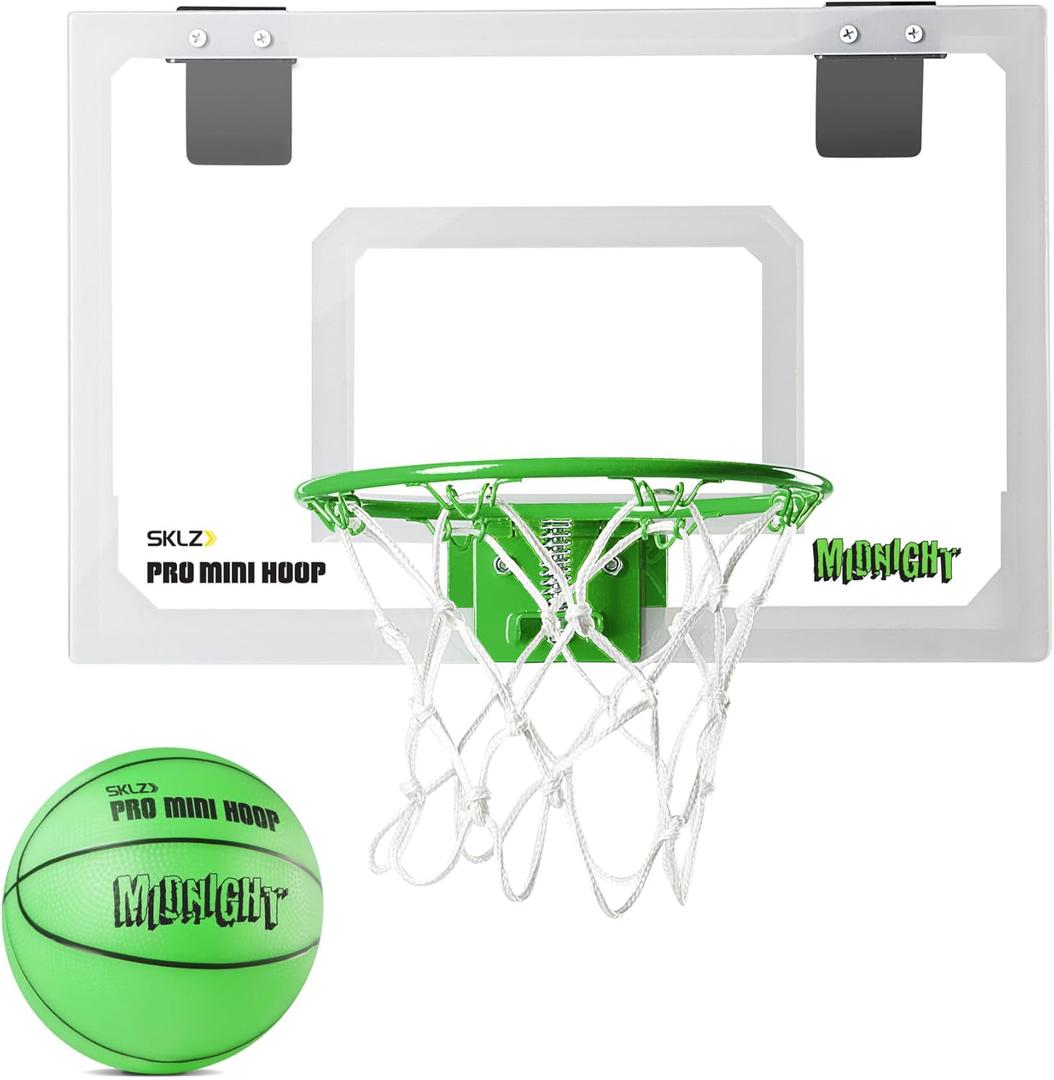SKLZ Pro Mini Indoor Basketball Hoop - Over The Door  Portable - Great For Home, Dorms, Offices, and Gifts
