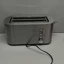 Elite Gourmet ECT4123 Long Slot 4 Slice Toaster, Extra Wide 1.5" and 5.1" Deep Slots, Bagel, Defrost & Cancel Functions, 6 Toast Shade Settings, Fits Bagels, Waffles, Artisan Breads, Stainless Steel