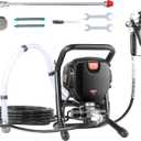 VEVOR 750W Stand Airless Paint Sprayer, 3000PSI High Efficiency Electric Airless Sprayer, Fine and Even Painting Effect, Handheld Paint Sprayers for Home Interior and Exterior Furniture and Fences