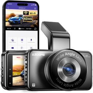 AZDOME M17 Pro Dash Cam - Voice-Activated, 3K Single Channel with 2K Front & 1K Rear Lenses, Super Night Vision, WiFi Enabled, App Control