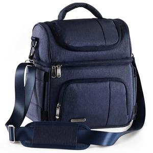 Bentoheaven Lunch Bag for Men and Women - Premium Materials, Extra Large Capacity (24 Cans) Double Deck - Leakproof Insulated Soft Large Adult Lunch Cooler Bag for Work, Travel (15L,Blue)