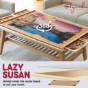 1000 Piece Rotating Puzzle Board with Drawers and Cover - 4 Drawers, Wooden Jigsaw Puzzle Table | 30 X 22| Jigsaw Puzzle Board - Portable Puzzle Tables for Adults and Kids by Beyond Innoventions