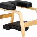 Yes4All Wooden Stool with PU Foam Pad, 24.6"D x 7.1"W x 15.2"H