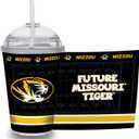 Rico Industries NCAA Missouri Tigers Rookie of the Year 12oz Acrylic Tumbler, Officially Licensed Youth Double Wall Tumbler with Swirly Straw