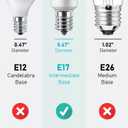 Maelsrlg E17 Intermediate Base LED Bulb, 6W (60 Watt Equivalent) G14 Globe Ceiling Fan Light Bulbs, Cool White 4000K, 600 Lumens, Non-Dimmable, Pack of 6