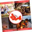 DOITOOL 1set Red Lip Shape String Lights Decorative Atmosphere Lamp Lightweight Portable for Parties Outdoor Events and Home Decor No Battery (150X5.5X4CM)