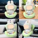 2 x Doll Car Seat, Cute Car Sofa Chair with Soft Furry Cushions Air Vent Clip and Desktop Display Ornament Accessories and Gifts for Blind Box Doll Stuff Fans Collectors (Green)