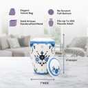 Cremation Urns for Human Ashes Adult Female, Male | Funeral Urn for Ashes for Women, Men | Decorative for Burial, Memorial, Home | Handcrafted Large Size | Delft Style Blue & White