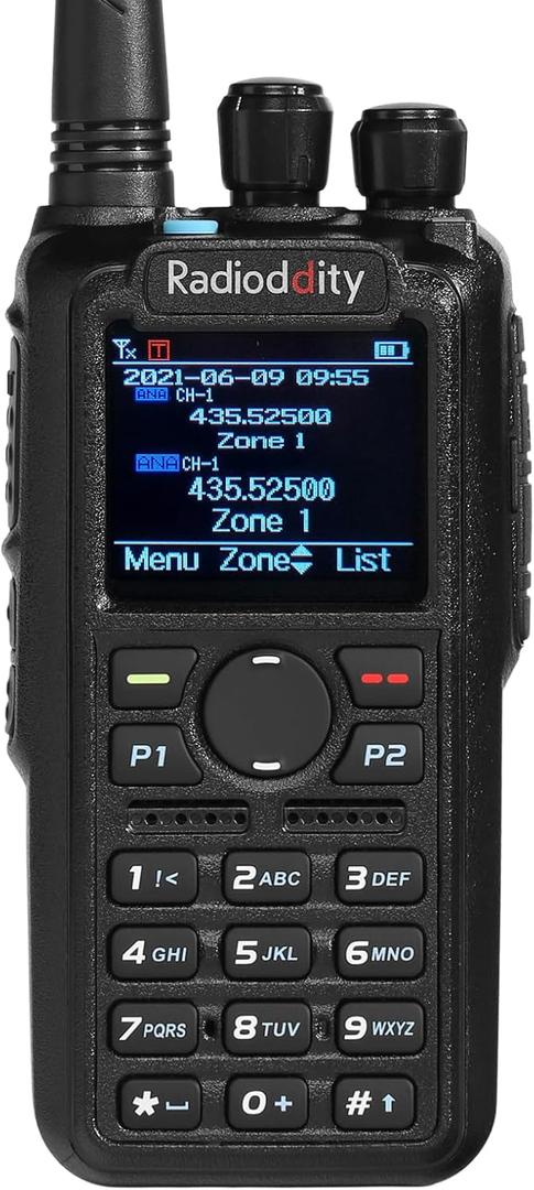 Radioddity GD-AT10G DMR Handheld Ham Radio 10W Digital Analog Long Range (UHF Only) with GPS APRS, 3100mAh Rechargeable Battery, Work with Hotspot