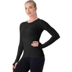 MathCat Seamless Workout Shirts for Women Long Sleeve Yoga Tops Sports Running Shirt Breathable Athletic Top Slim Fit (Large)