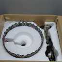 Tiffany Table Lamp,Pink Tulip Stained Glass Table Lamps for Bedroom Bedside 3 Color Temperatures Nightstand Lamp, for Living Room,Dining Room,W/LED Bulb, Mothers Gifts,12X12X19Inch