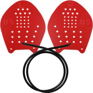 NQEUEPN Swimming Paddle Hands, Swimming Paddles Equipment Lightweight Swim Training Paddles with Adjustable Straps Swim Hand Fins Swim Paddles for Lap Swimming Freestyle Butterfly Women and Men (Red)