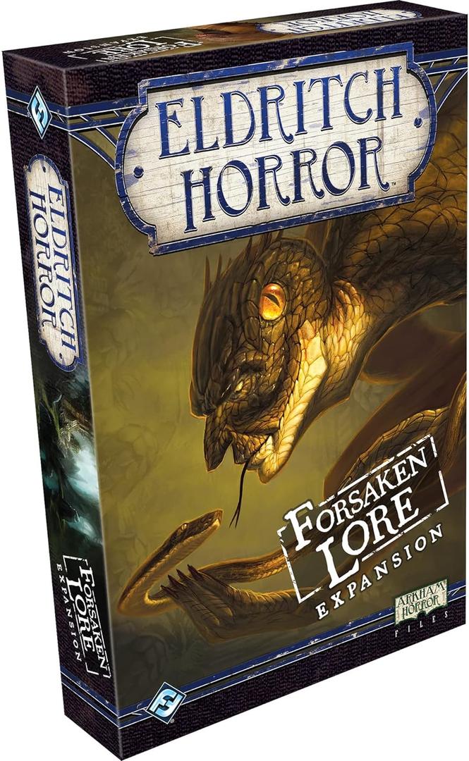 Eldritch Horror Forsaken Lore Board Game EXPANSION  Unearth New Mysteries and Face Ancient Terrors! Mystery Game for Adults, Ages 14+, 18 Players, 24 Hour Playtime, Made by Fantasy Flight Games