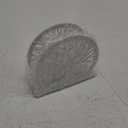 Silver Napkin Holder for Table  Sleek Standing Napkin Dispenser for Kitchen, Dining Room, or Coffee Shop | Perfect for 5-inch Cocktail Napkins, Farmhouse & Outdoor Spaces (4.7"x 1.6"x 4")