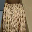 13.8 in Plate Chargers Round Woven Placemats Set of 10, Boho Farmhouse Rustic Place Mats for Dining Table Decor, Rattan Wicker Table Mats Jute Braided Chargers for Dinner Plates (Natural)