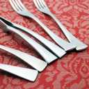 6-Piece Flatware Set,Extra Thick Heavy Duty - 18/10 Stainless Steel Cutlery Sets,High Matte Finish Silverware Flatware Sets Service for 1,Use for Home,Kitchen, Utensil Sets