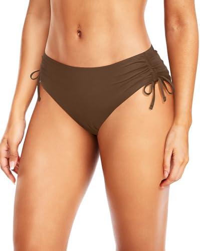 Daci Women Mid Waist Bikini Bottoms - Full Coverage Swim Bathing Suit Bottom Side Tied Swimsuit Bottoms, Size S Daci Women Mid Waist Bikini Bottoms - Full Coverage Swim Bathing Suit Bottom Side Tied Swimsuit Bottoms, Size S