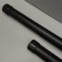Bay Window Curtain Rods, HOTOZON 7/8 Inch Heavy Duty Curtain Rods for Bay Windows 48-84 Inch(Center Rod), 32-58 Inch Side Rods for Windows, Black, Decorative Drapery Rod with End Cap Finials