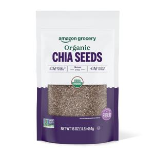 Amazon Grocery, Organic Chia Seeds, 16 Oz (Previously Amazon Fresh, Packaging May Vary)