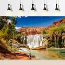 Waterfall Aquarium Background Falls Grand Canyon with Waterfalls and Greenery Terrarium Backgrounds Grand Canyon Desert Waterfall Fish Tank Background Canyon Reptile Tank Backgrounds 72x24in