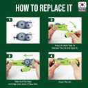 Double Sided Tape with Retractable Dispenser Roller - Permanent, Acid Free, Transparent - 2 Runners & 8 Refill Cartridges - Ideal Scrapbook Supplies & Scrapbooking Supplies Kit - 315 Inches Each