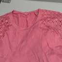 Eytino Plus Size Tops for Women Summer Lace Short Sleeve Crewneck Loose Casual Blouse Tunic T Shirts(1X-5X)