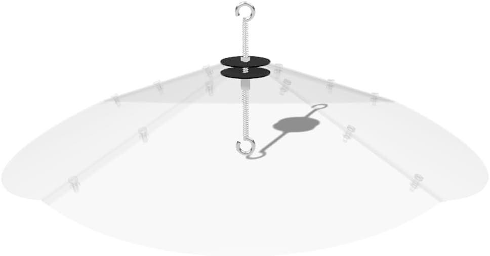 24inch Squirrel Baffle for Hanging Bird Feeders, Made of Transparent Extra Thick Pc Material, Outdoor Bird Feeder Seed Rain Cover
