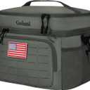Portable Insulated Cooler Bag, Leakproof Soft-Sided Lunch Bag,8mm Insulation Keeps Cool 16+ for Camping, Beach, Picnics (Olive)