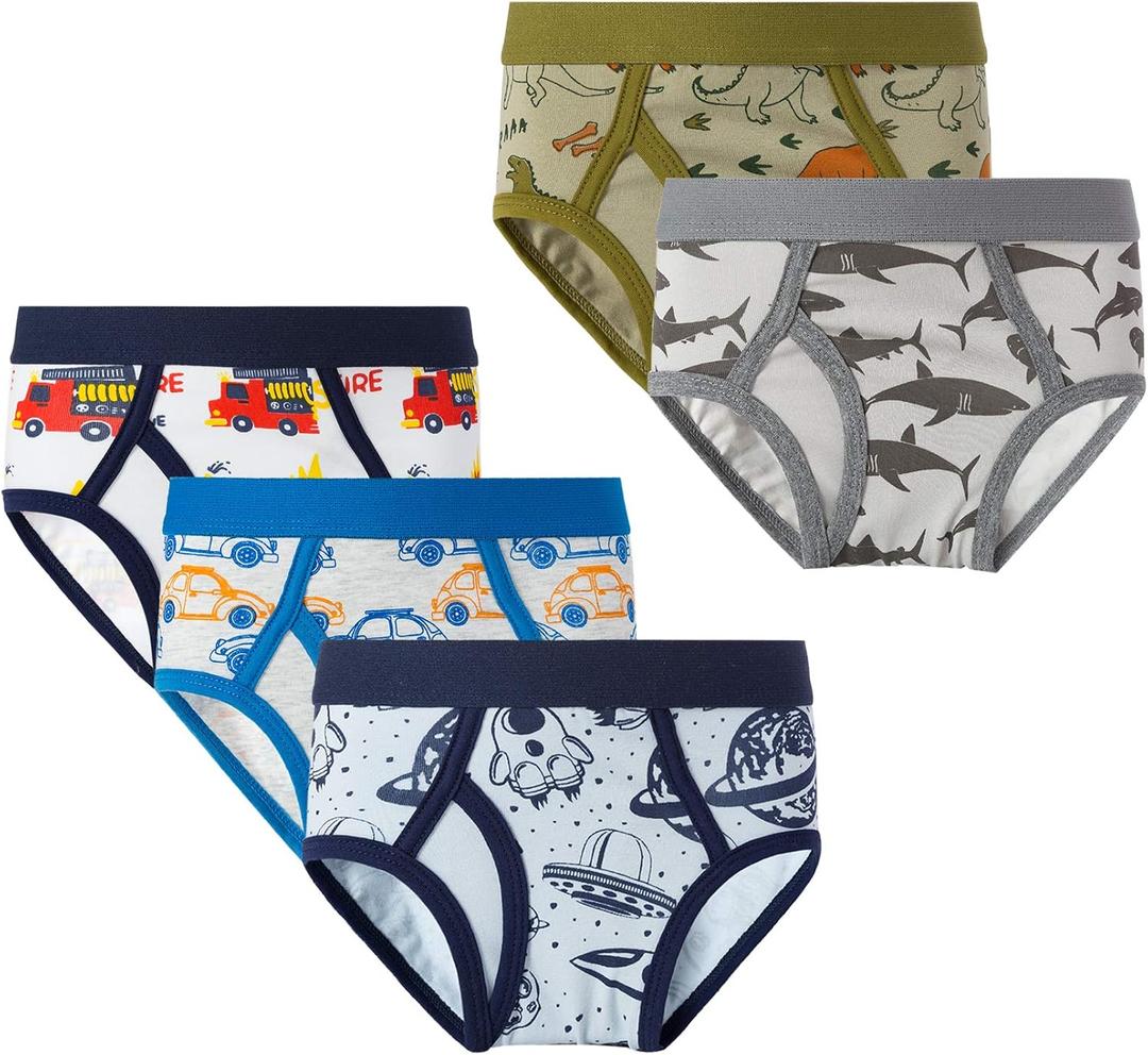 Winging Day Boys' Soft Cotton 5-Pack Brief Underwear Size 6T/ 7T