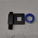 Straight Shower Arm with Flange Ceiling Mount Square Shower Extender for Fixed Shower Head 3 Inch Rainfall Shower Head Arm Extension, Matte Black