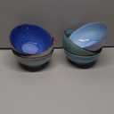 vancasso Bonita 27 Oz Cereal Bowls Set of 6, Blue Ceramic Bowls for Kitchen, 6 Inch Soup Bowls, Dishwasher & Microwave Safe (Cool Color)