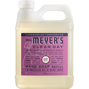Mrs. MEYER'S CLEAN DAY Hand Soap Refill, Plum Berry Scent, 33 Fl Oz Bottle