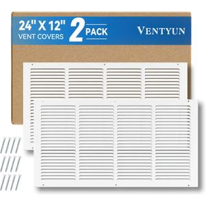 24"x12" 2Pack Return Air Vent Cover for Wall or Ceiling, 24x12 IN -2PCS