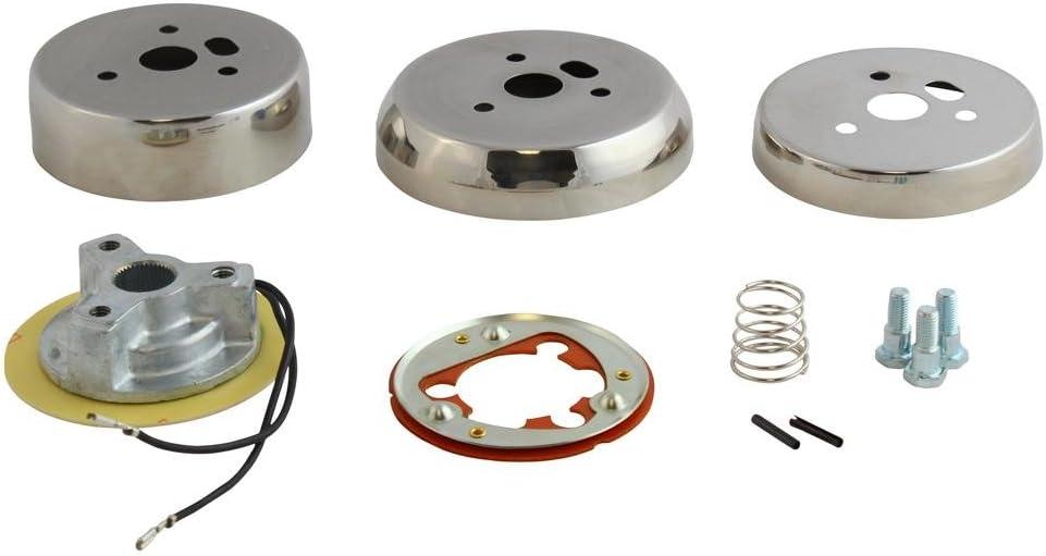 3-Hole Polished Hub Adapter Installation Kit B01 for Aftermarket Steering Wheels