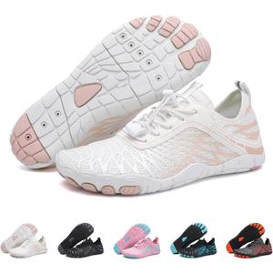 2025 New Barefoot Shoes for Women Mens,Hike Barefoot Shoes Womens Footwear,Comfortable & Non-Slip Barefoot Vitality Shoe Women's Athletic Footwear,Wide Toe Box Water Shoe for Women Men (White)