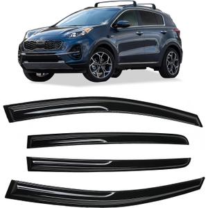 Durable Tape-on Rain Guards Side Window Visor,Window deflectors for 2017-2022 KIA Sportage,Vent Deflector,Window Visors,4 Pcs