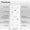 SmartBidet SB-1000 Smart Bidet Electric Bidet Toilet Seat with Heated Seat, Warm Water, Air Dryer Remote Control, Round