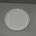 Microwave Bacon Cooker, 10-Inch Round Stoneware Bacon Tray for Microwave Oven, Grease-Draining Bacon Rack Plate, Oven Safe, Easy to Clean, White
