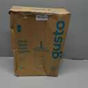 GUSTO [24 oz. - 100 Count Clear Cups with Flat Lids & Straws - Disposable Clear Drinking Cups for Iced Coffee, Cold Drinks, Milkshakes, and Smoothies - Formerly Comfy Package