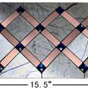 XUANINY Peel and Stick Metal Hexagon Tiles, Self Adhesive Decorative Waist Line Mosaic Tiles, Wall Panels for Kitchen Backsplash, Bathroom, Bedroom, Living Room (10 Printed Maple Leaf)