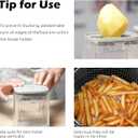 4-in-1 French Fry Cutter Potato Slicer with Container Manual Vegetable Chopper with 4 Blades Potato Cutter for Fries Apple Slicer & Onion Dicer