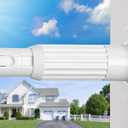 MEXAU White Tension Curtain Rods 41-146 In Extra Long Outdoor Patio Curtain Rods No Drilling Adjustable Heavy Duty Tension Rods for Windows Bathroom Living Room Curtains, Rod Diameter 1.26In