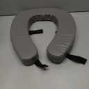 Padded Toilet Seat Cushion with 2-Inch High-Density Foam & Waterproof PU Fabric, U-Shape Padded Toilet Cushion - Secure Hook & Loop Tape, Fits Standard Toilets (Grey)