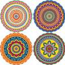 Dunzoom 36 Pcs Fiesta Place Mats 13 Inches Cinco De Mayo Disposable Placemat Paper Mexican Placemats Mexican Table Mats Paper Doilies Decoration for Birthday Party Supplies Kitchen Dining Wedding