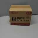 YULEER Plastic Juice Bottles with Caps 12PCS 12OZ Reusable Juice Bottles with Leakproof Lids, Brush, Funnel & Labels Clear Juice Containers for Juicing, Smoothies and Homemade Beverages